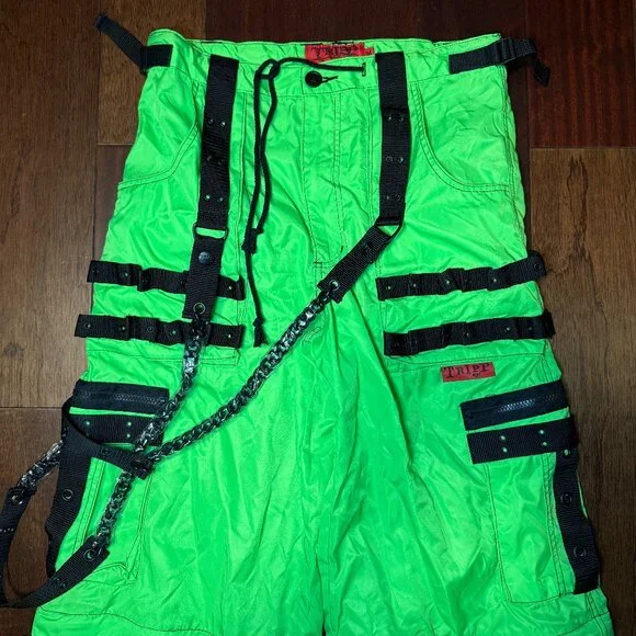 Tripp NYC Space Out Pant Neon Green Size Medium Brand New with Tags - Picture 5 of 12
